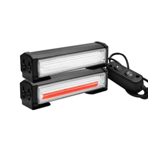 2 in 1 LED Strobe Emergency Light Bar Warning Hazard Traffic Advisor Grille Flashing Light Bar 12 24V Durable