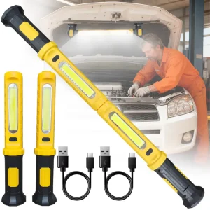 2-in-1 Multi-functional Magnetic Rechargeable High Brightness LED Work Light Portable Outdoor Emergency Auto Repair Lamp ABS