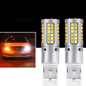 2 in 1 PY21W 20W 12V 1000LM BA15S BAU15S LED Amber White Daytime Running Lights DRL Turn Signals