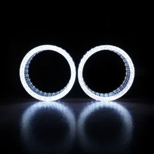 2.5 Inch 3 Inch I5 5D APP WRGB Crystal LED Halo Ring Angel Eyes with DRL Tuning Light Projector Shroud