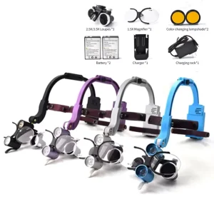 2.5X 3.5X Medical Dental LED Head Light Lamp Dental Loupes Dentisit Surgical Headlight Lab Equipment Spotlight Bright Clear