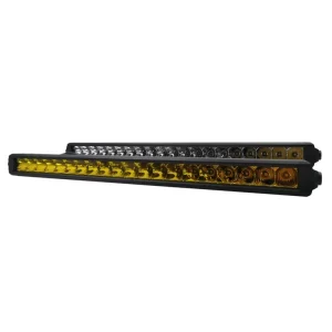20-Inch Single Row LED Strip Light Bar Screwless Design White Yellow Color Two Sides Brackets Lights