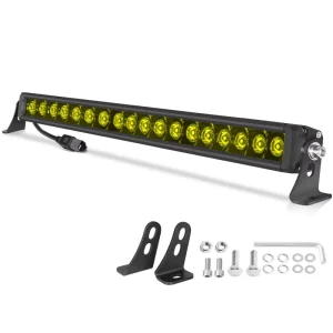 20” Roof Mount Amber LED Light Bar 90W Roof Rack LED Light Bar Bracket Rooftop LED Bar Off Road Accessories for Jeep Gladiator