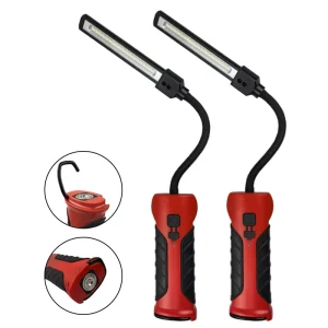 2000mAh Rechargeable Work Light for Car Repair Portable Grill LED Light with Flexible Gooseneck Magnetic Flashlight Waterproof