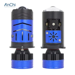 200W H4 LED Headlight Bulb High Power Cool 6500K White with Motorized Bi Xenon Projector Lens