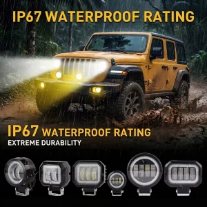 20W 3 Inch LED Auxiliary Driving Light 6500LM 12V Offroad Spotlight Fog Lamp Fit 4X4 Motorcycle Car Vehicles