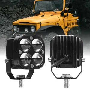 20W Dual Color LED Auxiliary Lights Mini Spot Driving Lights 3 Inch LED Work Light Car Driving Fog Lamp for Motorcycle SUV 4WD