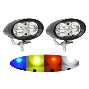 20W LED Work Light 4 Inch Auxiliary Lamp Red Blue Yellow Fog Lamp for 4WD Truck SUV ATV Road Driving Beam Auto Exterior Lighting