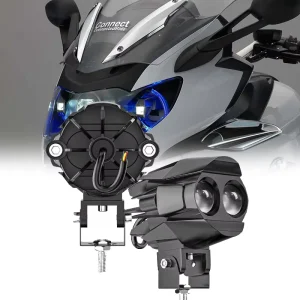 20W Motorcycle Lighting System Motor Cycle Dual Color Led Light Headlight Mini Driving Lights for Motorcycle