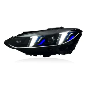 21 24 for BMW 4 Series Headlight Assembly G22 G82 Modified M4 Fangs LED Two Color Fluorescent Lamp 12V 50W