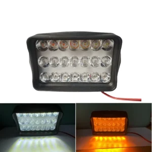 21LED Dual-Color PC Motorcycle Fog Light Spotlight Modified LED Headlight 12V 4000K
