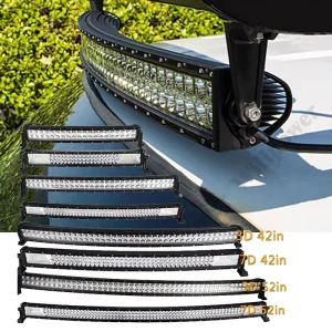 22 32 42 52inch Curved 3D 7D LED Light Bar Combo Beam Driving Auto Lamp 120 180 240 300W Dual Row Barras New Curved LED Light