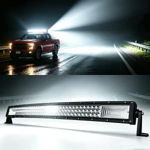 22-52″ Curved LED Light Bar 7D 3-Row 4×4 Truck ATV Offroad IP68 Waterproof Universal Fitment