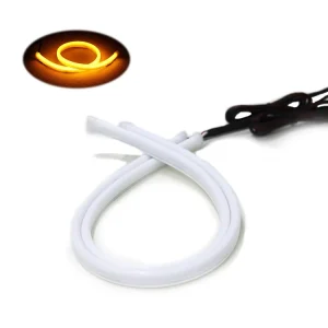 24 Inch Daytime Running Lights and Turn Signal Lights Soft Light Dual Color White Amber LED Tube Strip