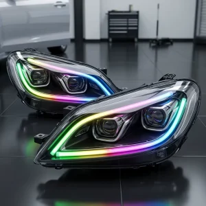 24 Inch Soft Light Guide Dual Color White Amber LED Tube Strip Lamp for DRL Daytime Running Lights and Turn Signal Lights