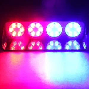 24 LED 72W IP65 Waterproof DC12-24V Windshield Beacon Hazard Flasher Warning Emergency Strobe Light for Car