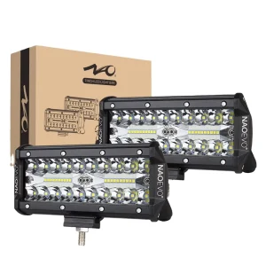 240W 24000Lm LED Light Bar 7 Inch Driving Fog Spot Flood Combo Beam for Road UTV Truck ATV 4X4 Work Light Model Land Cruiser