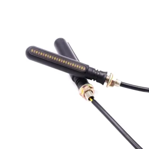 24LED Sequential Sweeping Motorcycle Turn Signal Indicator Lights DRL Brake Lamp Amber Turn Signal Universal IP67