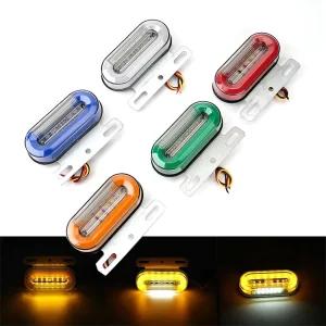 24V 12 LED Car Truck Side Marker Lights Car External Lights Signal Indicator Lamp 3 Modes Trailer Lorry Warning Tail Light