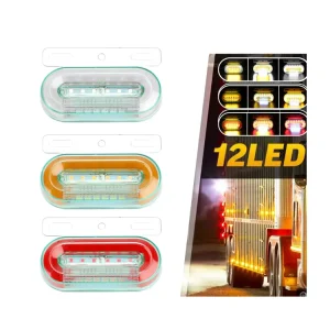 24V 24 LEDs Car External Lights Signal Indicator Lamp Warning Tail Light Truck Side Marker Lights for Trailer Lorry Truck
