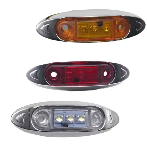 24V 3LED Truck Side Light Exterior Car Warning Tail Signal Lights Trailer Auto Brake Light Replacement Car Light Accessories
