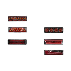 24V LED Tail Lamp New Condition Cross Border Steering Brake Light for Cars & Trucks Water Effect Reverse Running Tail Light