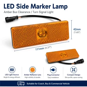 24V LED Turn Signal Side Marker Tail Lamp 4117-00026 for Kinglong Higer Ankai Golden Dragon