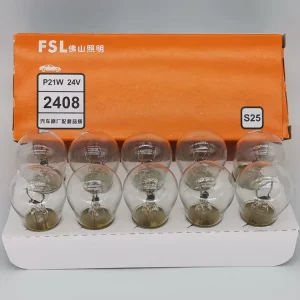 24V P21W 2408 S25 Ba15D Flat Foot Flat Angle Light Bulb Double Contact Single Filament