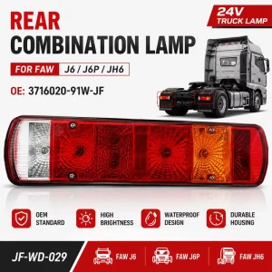 24V Rear Combination Tail Lamp 3716020-91 W-JF for FAW J6 J6P JH6 Heavy Duty Truck