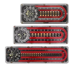 24V Truck LED Brake Lights Manufacturers’ Supply Three-Color Tail Lights and Turn Signals Colorful Series Reversing Lights