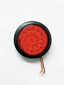 24V Universal Round LED Tail Light Waterproof Red 24 Chips Truck Rear Stop Warning Lamp for Heavy Duty Truck Factory Direct