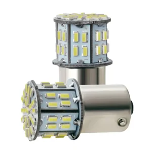 24V White P21W 1156 BA15S 1157 1206 50SMD LED Bulb 400LM Vehicles Backup Tail Light Turn Signal Parking Light Indicator