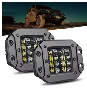 24W 8D LED Work Light Embedded Fog Lights for Driving for Automobiles Trucks Off Road Vehicles
