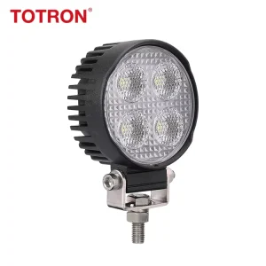 24W LED Work Light Truck 12V 24V Round Flood Beam for Construction Farming Offroad Vehicles