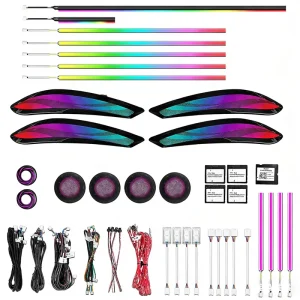 256 Colors Symphony LED Car Interior Ambient Lighting for BMW M3 F80 Atmosphere Strip Decoration Accessories