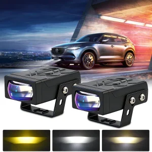 25W High Power LED Grille Light Driving Light Auxiliary Light Off Road Work Light 12V Suitable for All Vehicles 2 Pack