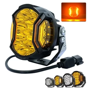 270 Degree Beam Angel 5 Inch 12V 24V 3000K IP68 120W Amber DRL Driving Fog Lights 4X4 LED for Offroad LED Light E Marking