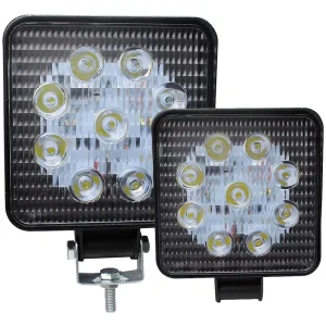 27W 6000K Automotive LED Work Light 12V Super Bright Led Work Lamp for Vehicle Outdoor Use