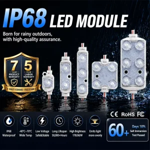 2835 CE 3 High Brightness Injection Channel Letter Backlight SMD RGB Mini Lights 24V Waterproof Outdoor IP68 LED Modules
