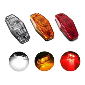 2LED 10-30 Volt Led Truck Marker Lights IP67 Waterproof Side Marker Lamp for Truck Trailer Tray-back White Led Marker Light