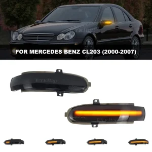 2PCS Amber LED Mirror Blinker Dynamic Turn Signal Lamps for Benz E G Class W211 S211 W463 Sequential Blinker Lights