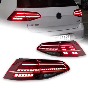 2PCS Auto Parts Tail Light for Golf 7 MK7 MK7.5 Latest Styling LED DRL Brake Reversing Light Accesorios Modified