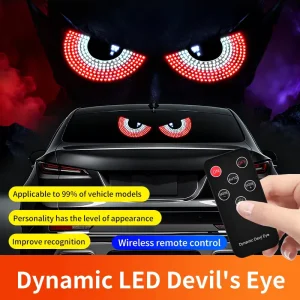 2PCS Car Decorative Lights Christmas Devil Eyes Auto Angle Lights Auxiliary Car Light Accessories