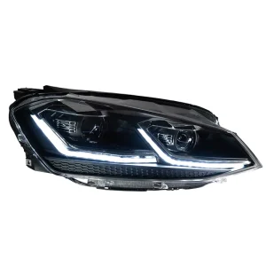2PCS Car Styling Head Lamp for Golf 7 MK7 Led Headlight Projector Lens Front Lights DRL Signal Automotive Accessory