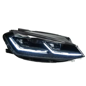 2PCS Car Styling Head Lamp for Golf 7.5 Led Headlight Projector Lens Front Lights DRL Signal Automotive Accessory