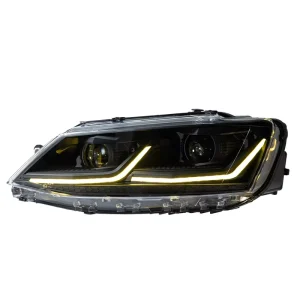 2PCS Car Styling Head Lamp for Jetta MK6 LED Headlight Projector Lens Front Lights DRL Signal Automotive Accessory