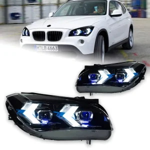 2PCS Car Styling Headlights for X1 E48 LED Headlight DRL Signal with High Low Beam Accessories