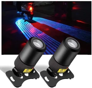 2PCS Double Angel Wing Light Led Welcome Light Projector Motorcycle Lighting Accessories