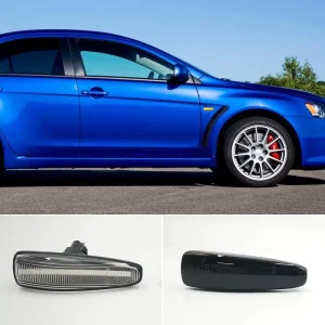 2PCS LED Fender Side Marker Turn Signal Lights for Mitsubishi Lancer Evolution Evo X Outlander Sport RVR ASX Mirage