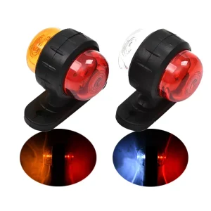 2PCS LED Side Marker Lights 12V 24V Truck Front Rear Clearance Lights Outline Lamp Indicator Tail Light for Trailer Van Caravan